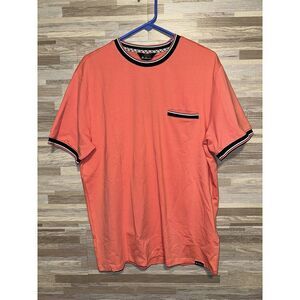 Ben Sherman  Mens Leg Coral  Rose Short Sleeve Crew Neck Pullover Pocket #369